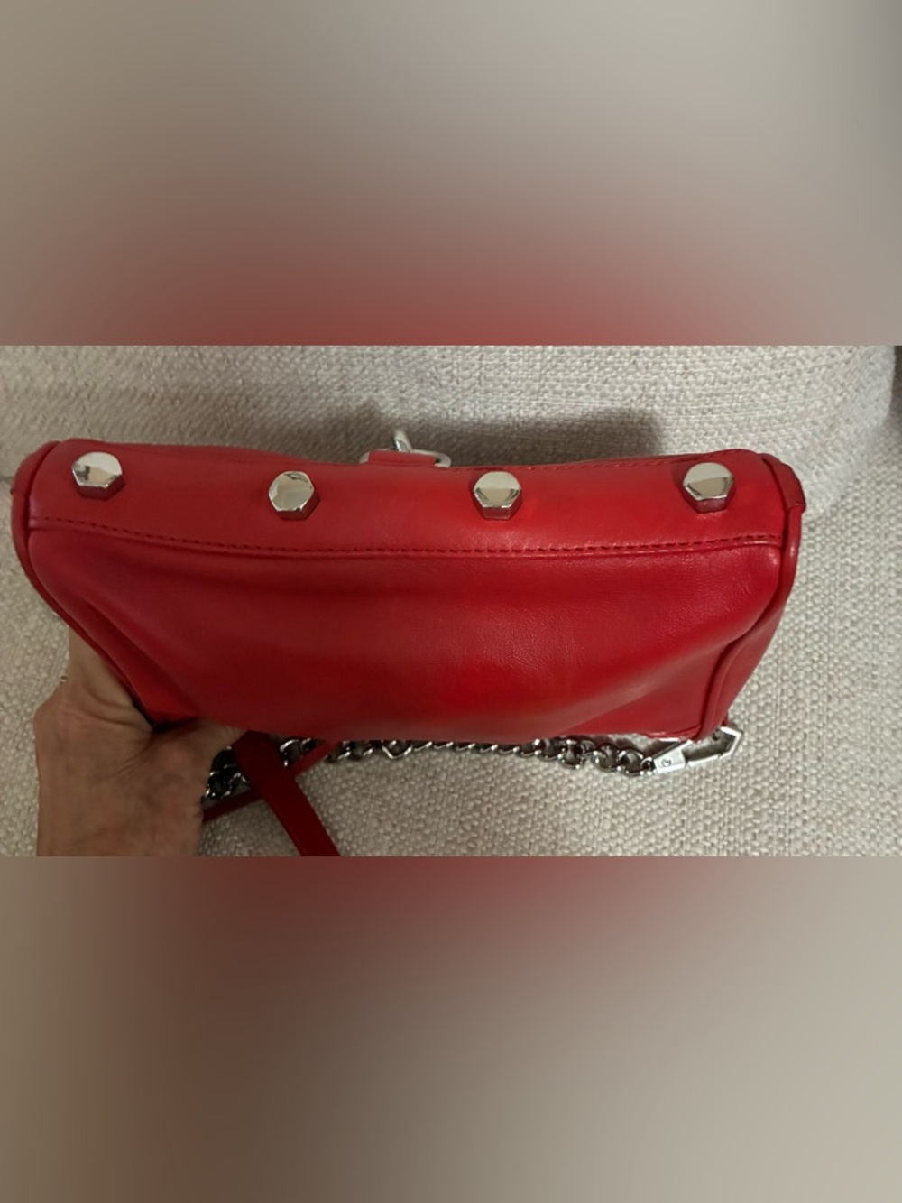 Rebecca
Minkoff EUC Red Leather
Crossbody Bag, w/Solver-Tone
Accents - Picture 9 of 15